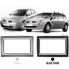 Moldura Painel Dvd Megane 2007 A 2012 Prata Black Piano Cor Black Piano (Brilhante) Foto  mini 1
