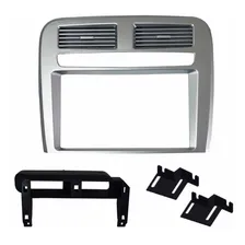 Moldura Painel Dvd MultimÃdia 2 Din Fiat Punto 2011 Prata Foto mini 3