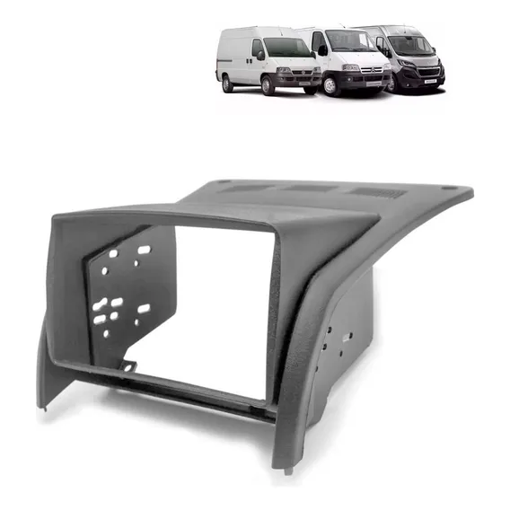 Moldura Painel Dvd MultimÃdia 2din Fiat Ducato 2012 Cinza Foto 1