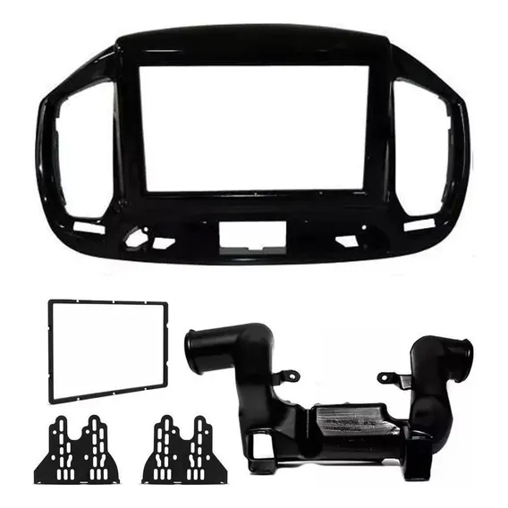 Moldura Painel Dvd Uno 2015 A 2020 Preto Fosco 2 Din Foto 1