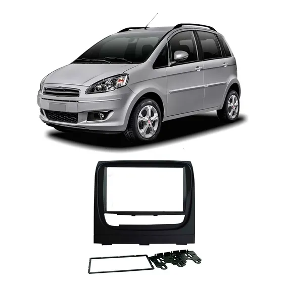 Moldura Painel Fiat Idea 2013 A 2016 Preta Radio Cd Foto 1