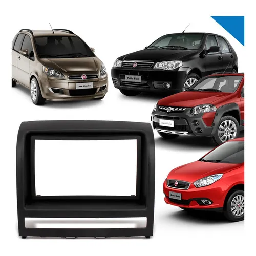 Moldura Painel Fiat Idea Palio Multimidia Radio Dvd 2 Din Foto 1