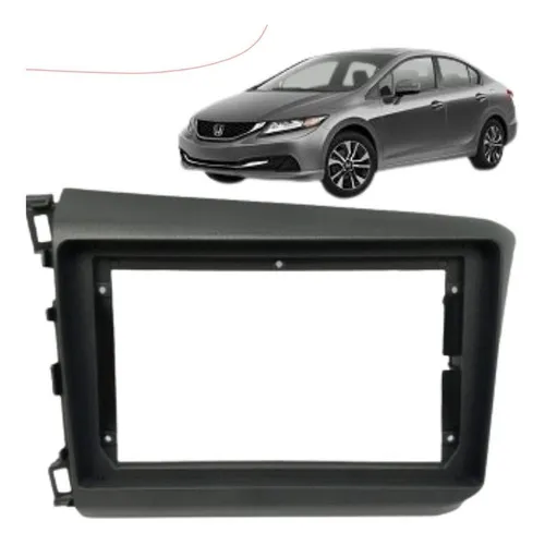 Moldura Painel Honda Civic 2012/2016 2 Din Foto 1