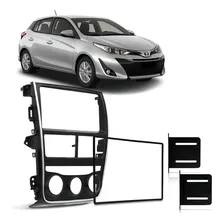Moldura Painel Ludovico 2 Din Yaris Moldura Redutora Cor Preto Foto mini 1