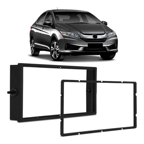 Moldura Painel Para Player 2 Din Fit City 2015 A 2019 Preto Foto 1