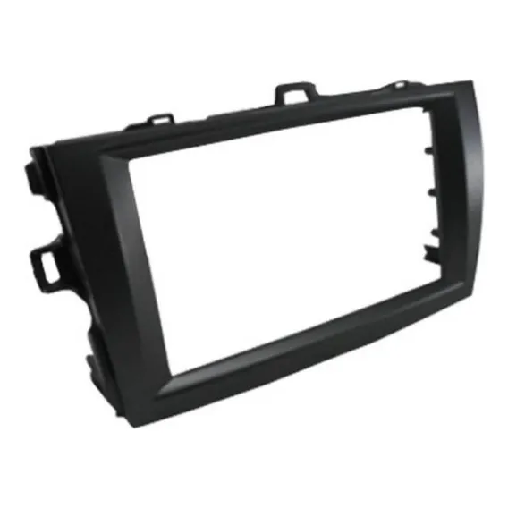 Moldura Painel Preta 2 Din Dvd Toyota Corolla 2009 À 2014 Foto 1