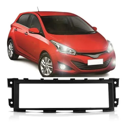 Moldura Painel Som Mp3 Cd Rádio 1din 1 Din Hb20 Hyundai Foto 1