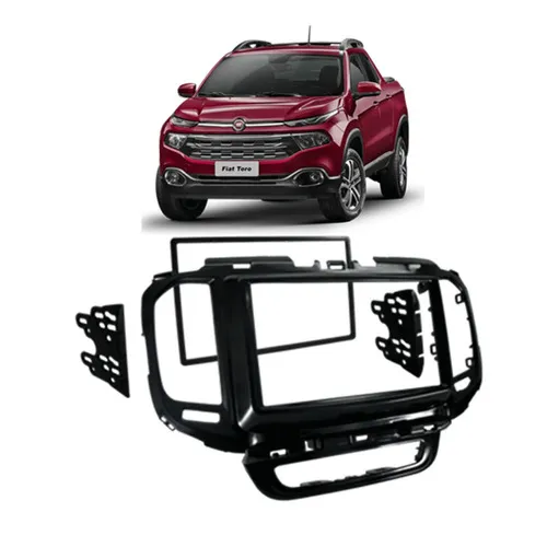 Moldura Painel Som/dvd MultimÃdia 2din Fiat Toro 2016.. Foto 1