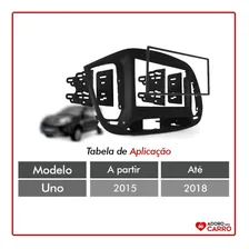 Moldura Para Aparelho De Som 2din Preta Uno 2015 A 2018 Foto mini 3