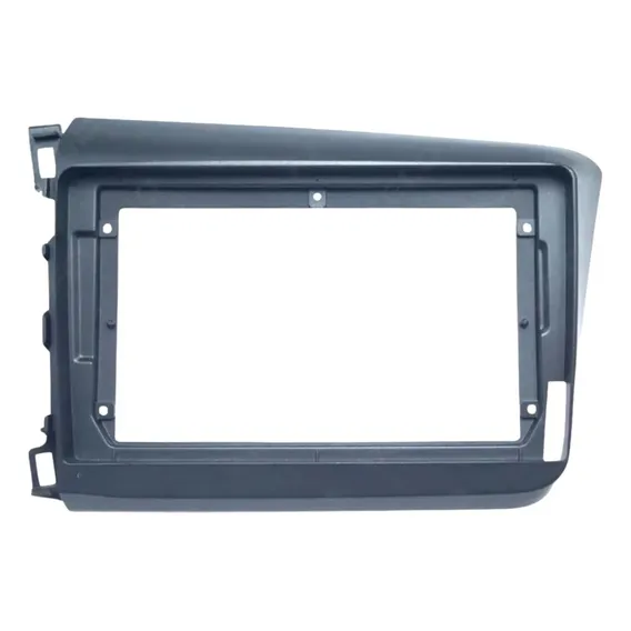Moldura Para Multimidia 9 ' Polegadas Honda Civic 2012 A 2016 Cor Cinza Foto 1