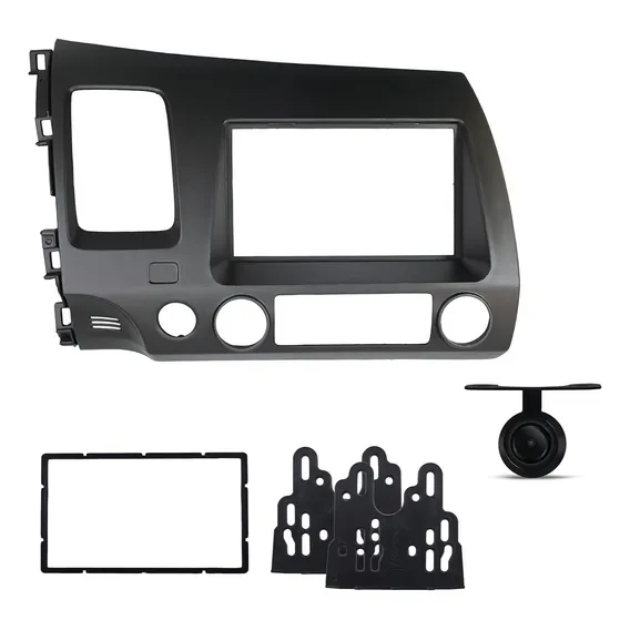 Moldura Para Painel Dvd 2 Din MultimĂdia New Civic + Câmera Foto 1