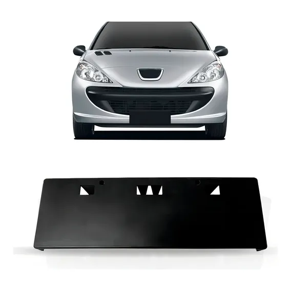 Moldura Placa Peugeot 207 2008 2009 2010 2011 Foto 1