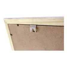 Moldura Porta Diploma Certificado A4 21x30 Branco Liso Foto mini 3