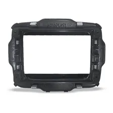 Moldura Rádio 2 Din Mp5 Renegade Preto Soft Emborrachado Foto mini  2