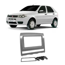 Moldura Radio Fiat Palio 2004 A 2011 Prata 2din Dvd Cd Foto mini 1