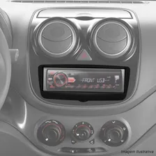 Moldura Radio Painel 1 Din Grand Siena Palio Preta Foto mini 4