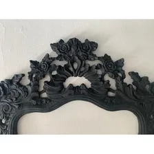 Moldura Salão Maquiagem Antiga Provençal Arabesco Espelho Cor Dourado Envelhecido Foto mini  2