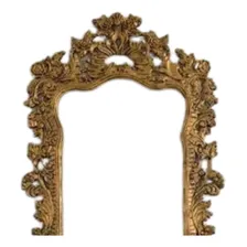 Moldura Salão Maquiagem Antiga Provençal Arabesco Espelho Cor Dourado Envelhecido Foto  mini 1