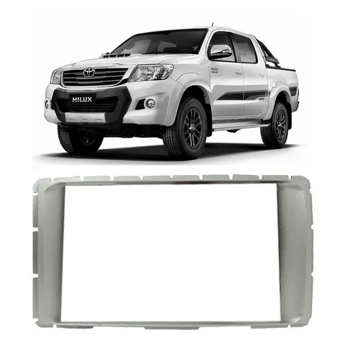 Moldura Som Dvd 2din Hilux Srv 2012 A 2015 Plástico Preta Foto 1
