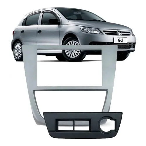 Moldura Som Dvd 2din Multimídia Gol G5 Preta Moldura Botões Expex AP548/AP549/AP793 Foto 1