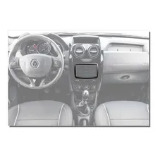 Moldura Som Dvd 2din MultimÃdia Padrão Captur Preta Foto mini 3