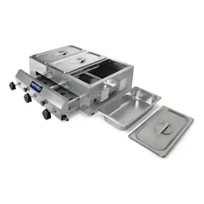 Molheira A Gás Tripla 3 Queimadores Inox Mgt Metvisa Foto mini  3