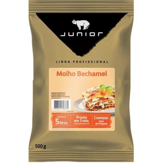 Molho Branco Bechamel Junior 500g Food Service Foto 1
