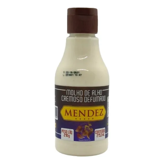 Molho De Alho Mendez Cremoso Defumado 215ml Foto 1