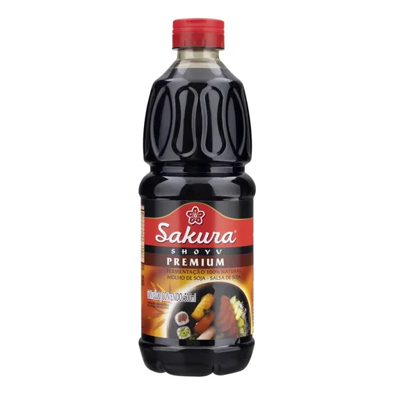 Molho De Soja Premium Sakura Shoyu 500ml Foto 1