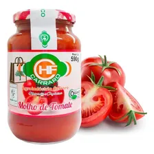 Molho De Tomate Orgânico Carraro 590g Polpa Tomate E Sal Foto mini 1