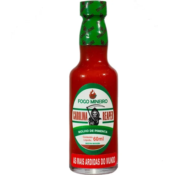 Molho Pimenta + Ardida Do Mundo Carolina Reaper Fogo Mineiro Foto 1