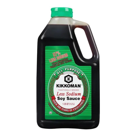 Molho Soja Less Sodium Shoyu Light Menos Sal Kikkoman 1.2l Foto 1