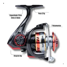 Molinete Pesca Maruri Montana 7 Rolamentos 1000 Drag 4kg Foto mini 4