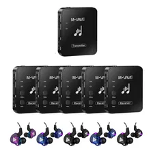 Monitor De Palco M-vave Trasmissor + 5 Receptores + 5 Fone Recarregável Foto mini 1