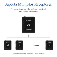 Monitor De Palco M-vave Trasmissor + 5 Receptores + 5 Fone Recarregável Foto mini 3