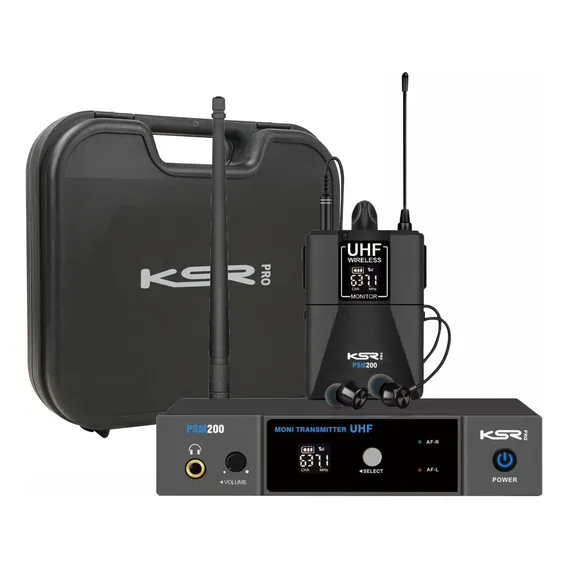 Monitor De Palco Sem Fio Fone Ponto Retorno Ksr Pro Psm200 Cor Preto 127/220v Foto 1