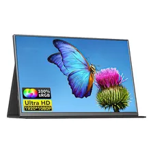 Monitor Gamer Portátil Ultra Sllin Viagens Trabalho Tipe-c Hdmi Cor Preto 110v/220v Tomate MTM-1506 Foto mini 1