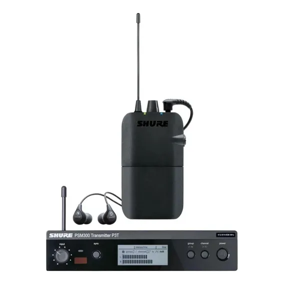 Monitor In Ear Shure Psm300 P3tbrr112gr K12 Com Fone Se112 Cor Preto Foto 1