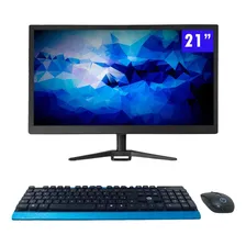Monitor Led 21 Polegadas + Kit Teclado E Mouse Sem Fio Cor Preto 127/220v Foto mini 1