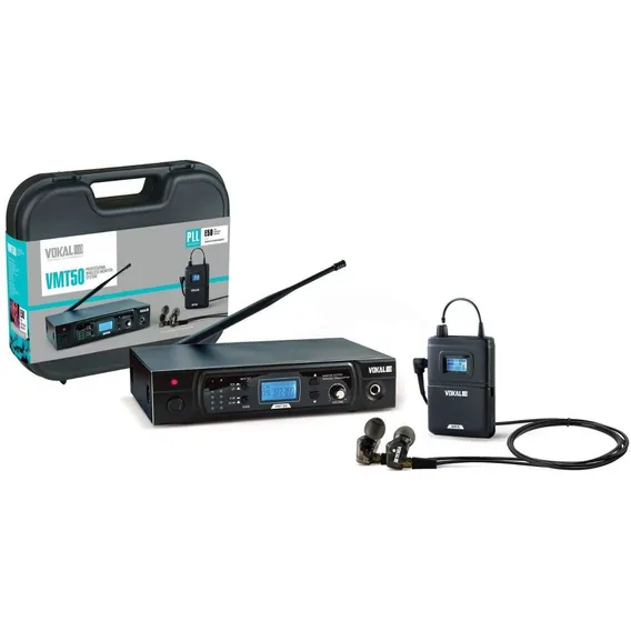 Monitor Sem Fio Retorno Vokal Vmt50 + Fone In Ear E50pro Foto 1