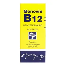 Monovin B12 Inj. 20 - Vitamina Uso Veterinário Bravet Foto mini 1