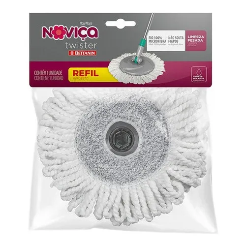 Mop Bettanin Refil para Mop Twister Noviça Branco Foto 1