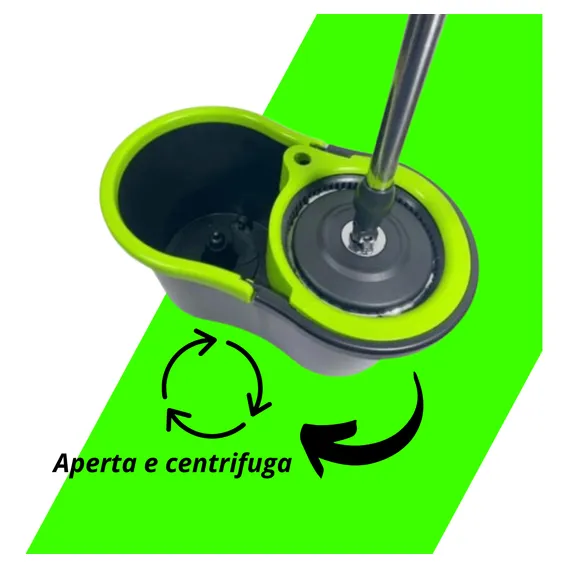 Mop Giratorio Com Refil Cor Preto Foto 1