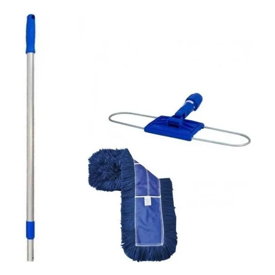 Mop pó euro completo Bralimpia Eletrostático com cabo de alumínio 40cm Foto 1