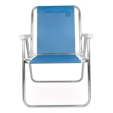 Mor 002238 cadeira praia de aluminio cor azul Foto mini 3