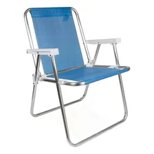Mor 002238 cadeira praia de aluminio cor azul Foto mini 1