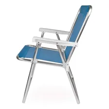 Mor 002238 cadeira praia de aluminio cor azul Foto mini 4