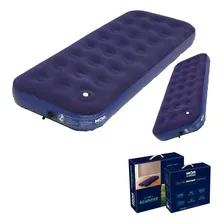 Mor Colchão Inflável Solteiro Com Fole Acampamento Multiuso Azul Solteiro Foto mini 4