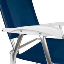Mor Oversize cadeira de praia alumÃnio até 140kg cor azul Foto mini 4