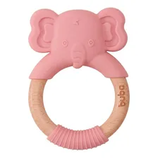 Mordedor E Massageador Elefantinho Rosa Em Silicone Buba Foto  mini 1